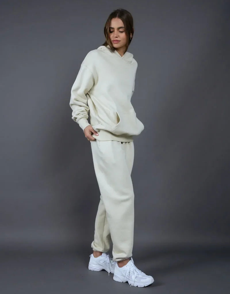 Bellanica - Fleece-Lined Thick Hooded Sweatshirt Set