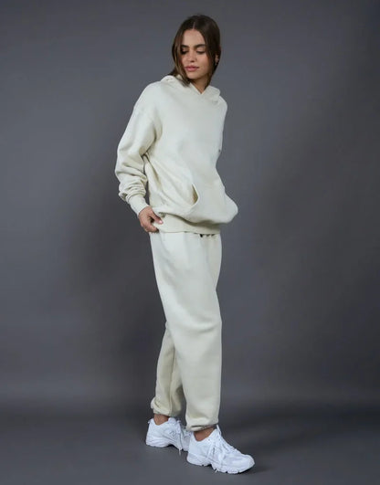 Bellanica - Fleece-Lined Thick Hooded Sweatshirt Set