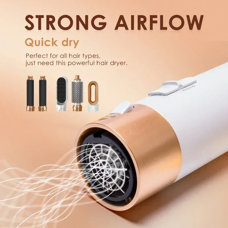 5-in-1 Hair Styling Tool – Dryer, Curler & Straightener