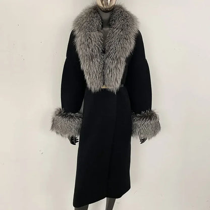 Bellanica - Real Fox Fur Jacket Long Knitwea