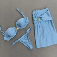 Tassel Bikini Set with Cover-Up
