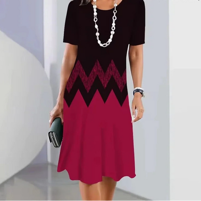 Vintage Gradient A-Line Summer Women's Dress