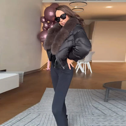 Bellanica - Women's warm belted hooded winter parka