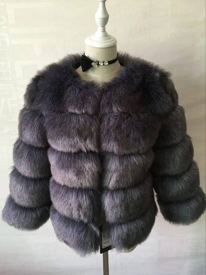 Bellanica - Faux Fur Women Coats Solid