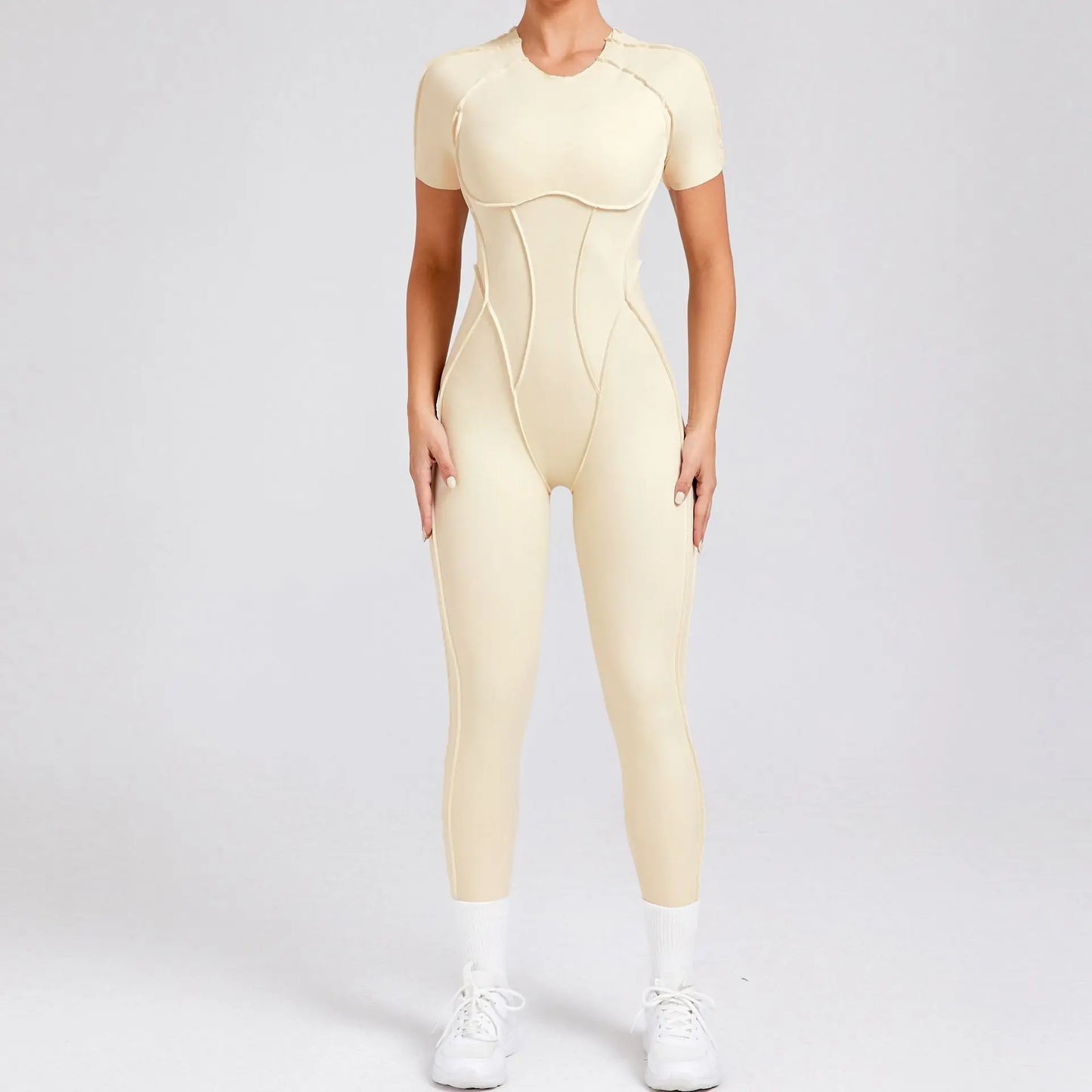 Bellanica - One-piece padded backless slim jumpsuit