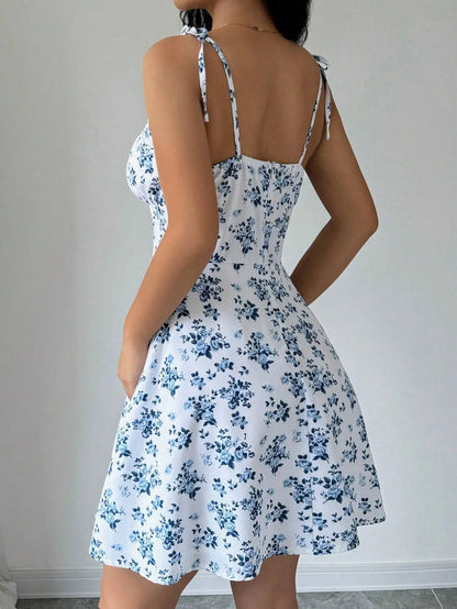 Bellanica - Floral Spaghetti Strap Summer Dress