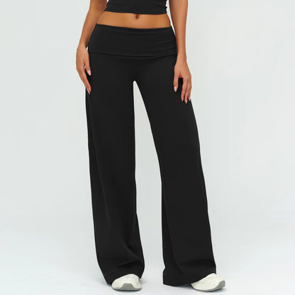 Womens Loose Wide-Leg Sports Leggings - Bellanica