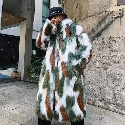 Bellanica - Men’s Hip-Hop Faux-Fur Coat