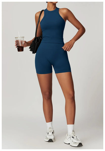 Bellanica - Seamless Ribbed 2-Piece Yoga Set