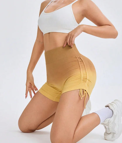 Bellanica - Sportshorts mit Farbverlauf und hoher Taille