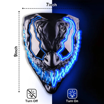 Bellenica - LED Venom Mask – Halloween Cosplay