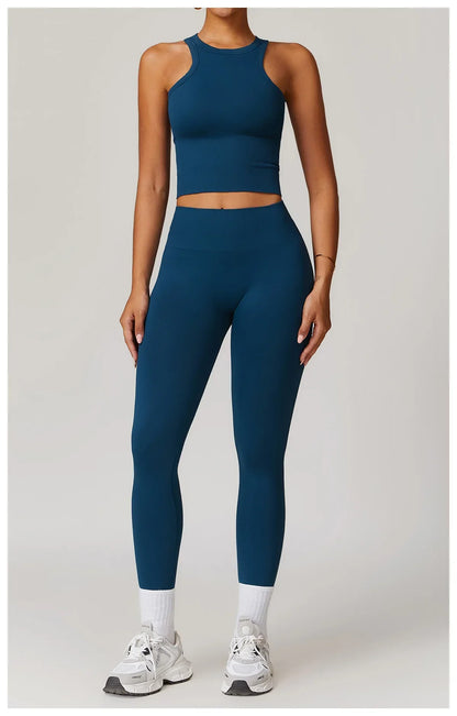 Bellanica - Seamless Ribbed 2-Piece Yoga Set