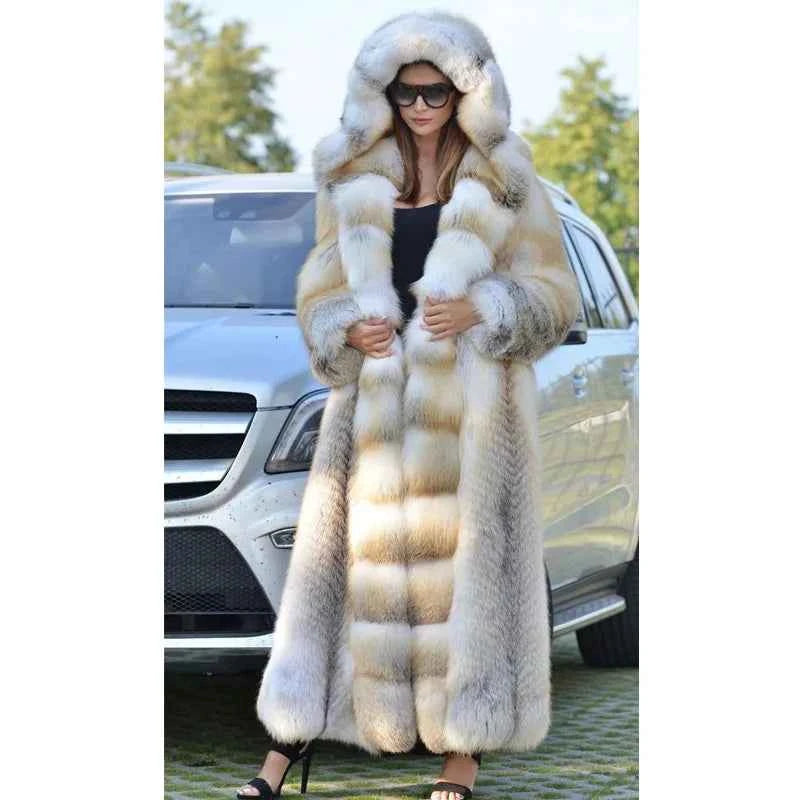 Women’s Long Faux-Fur Coat