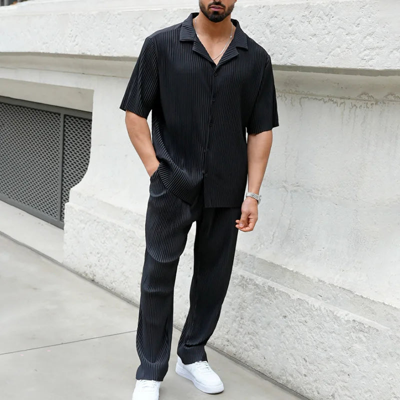Bellanica - Men's Summer Casual Button Shirt Set