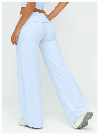 Womens Loose Wide-Leg Sports Leggings - Bellanica
