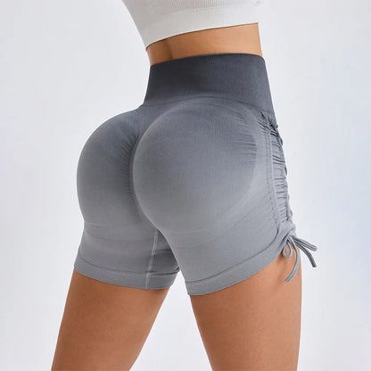 Bellanica - Sportshorts mit Farbverlauf und hoher Taille