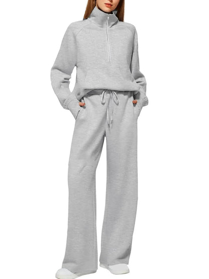 Bellanica - Women's 2-Piece Zipper Sweat Set