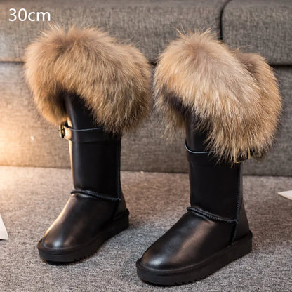 Bellanica - Fox fur leather boots