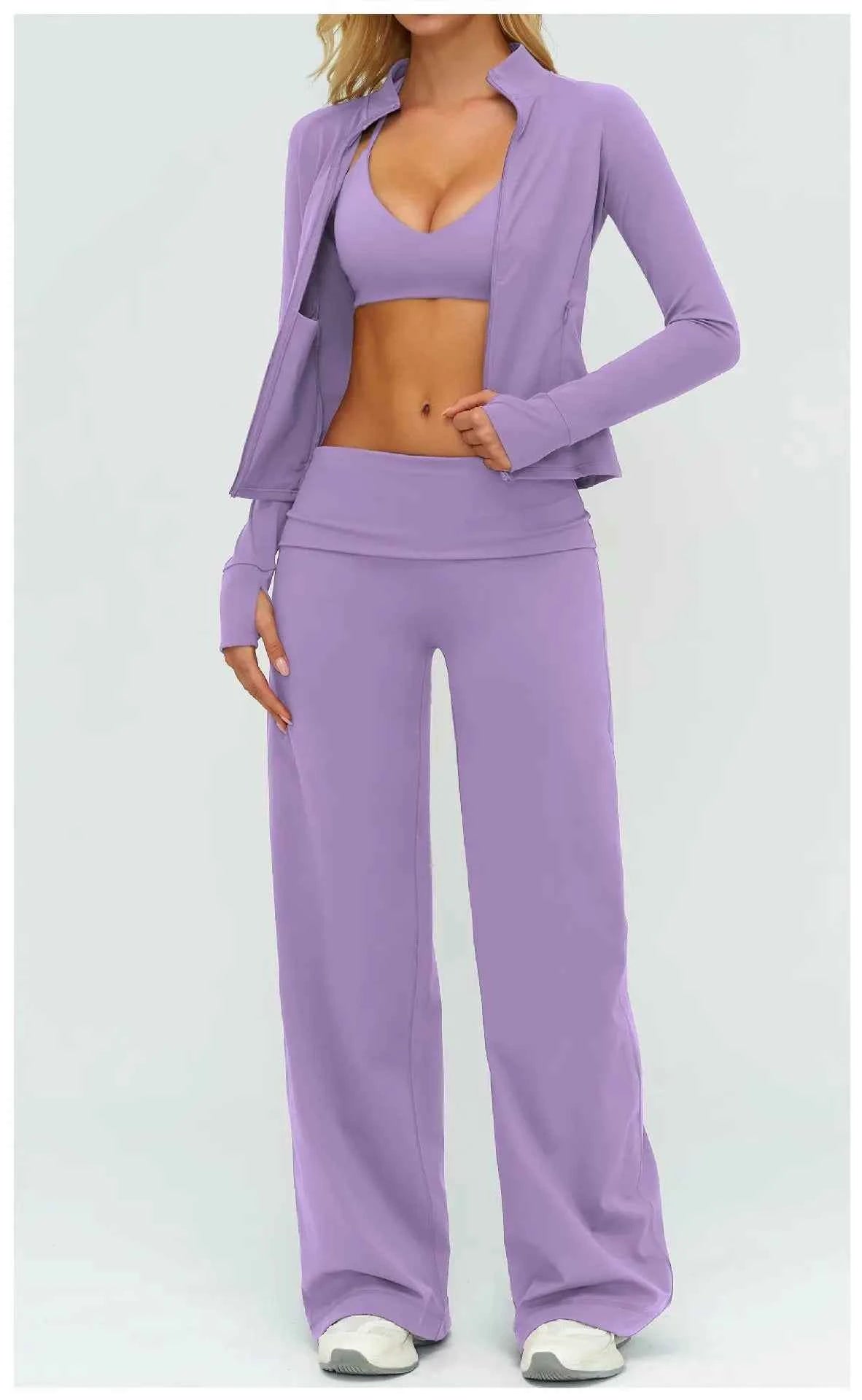Womens Casual Yoga Tracksuit Set