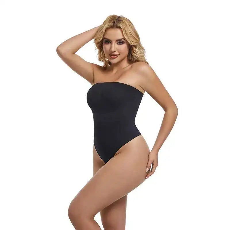Body gainant sans bretelles et sans couture pour femme - Bellanica