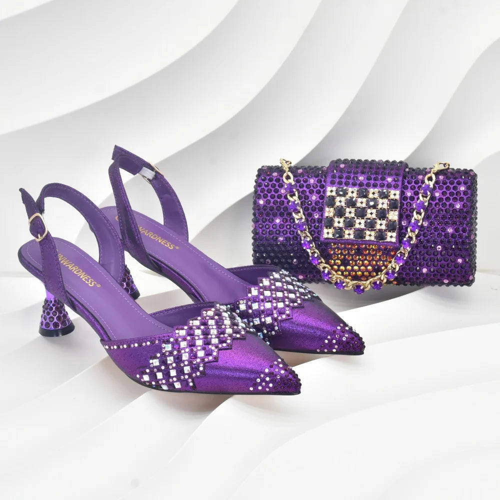 Women's Shoes and Matching Bag Set