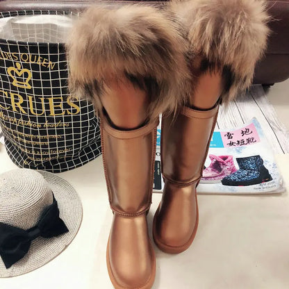 Bellanica - Fox fur leather boots