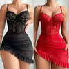 Sheer Lace Underwire Lingerie Set