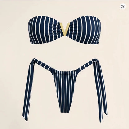 Printed Brazilian Push-Up Bikini