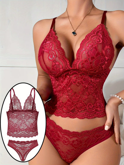 Bellanica - 2-Set Lace Lingerie with Panties
