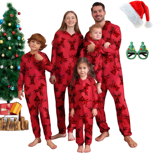 Bellanica - Christmas Elk Jumpsuit Pajamas