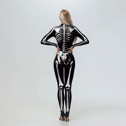 Bellanica - White Skeleton Halloween Cosplay Bodysuit