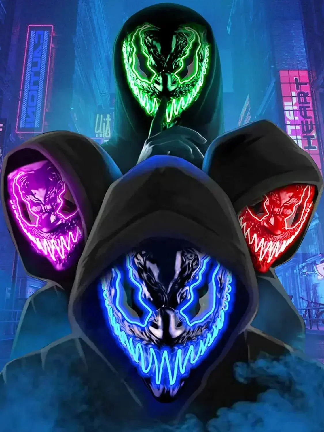 Bellenica - LED Venom Mask – Halloween Cosplay