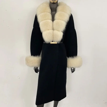 Bellanica - Real Fox Fur Jacket Long Knitwea