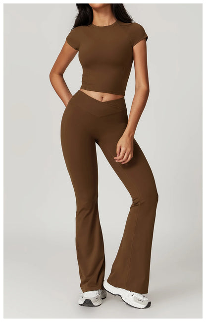 Bellanica - 2-Piece Crop Top Leggings Set