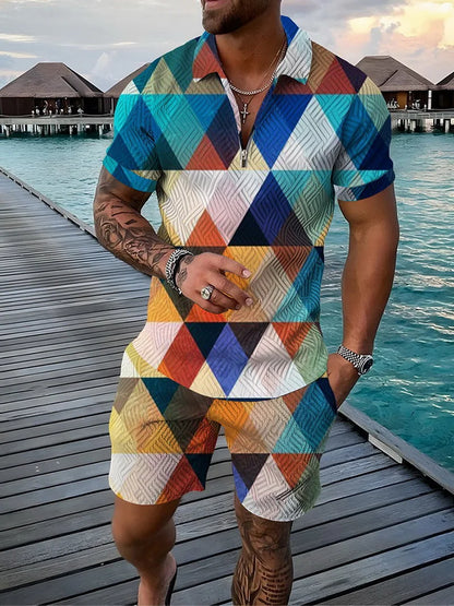 Bellanica - 3D Geometric Print Men's Set