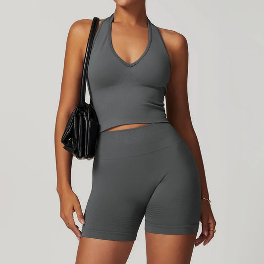 Bellanica - Seamless Ribbed 2-Piece Yoga Set