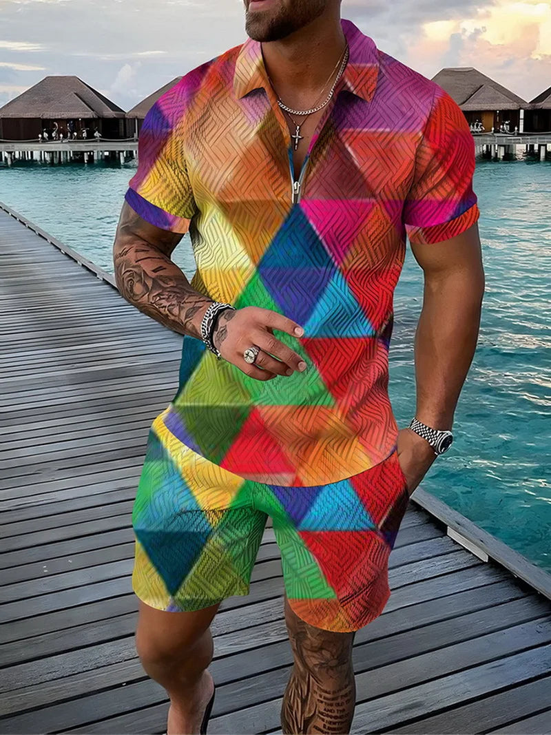Bellanica - 3D Geometric Print Men's Set