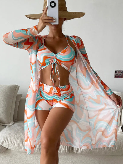 Bellanica - Printed High-Waist Bikini Set