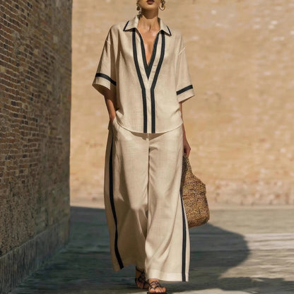 Women's Summer Loose Wide-Leg Casual Suit