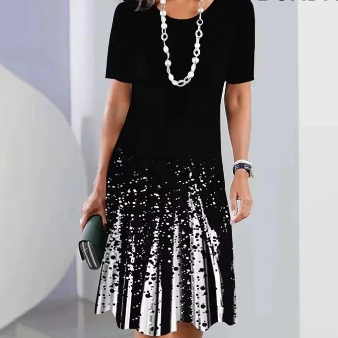 Vintage Gradient A-Line Summer Women's Dress