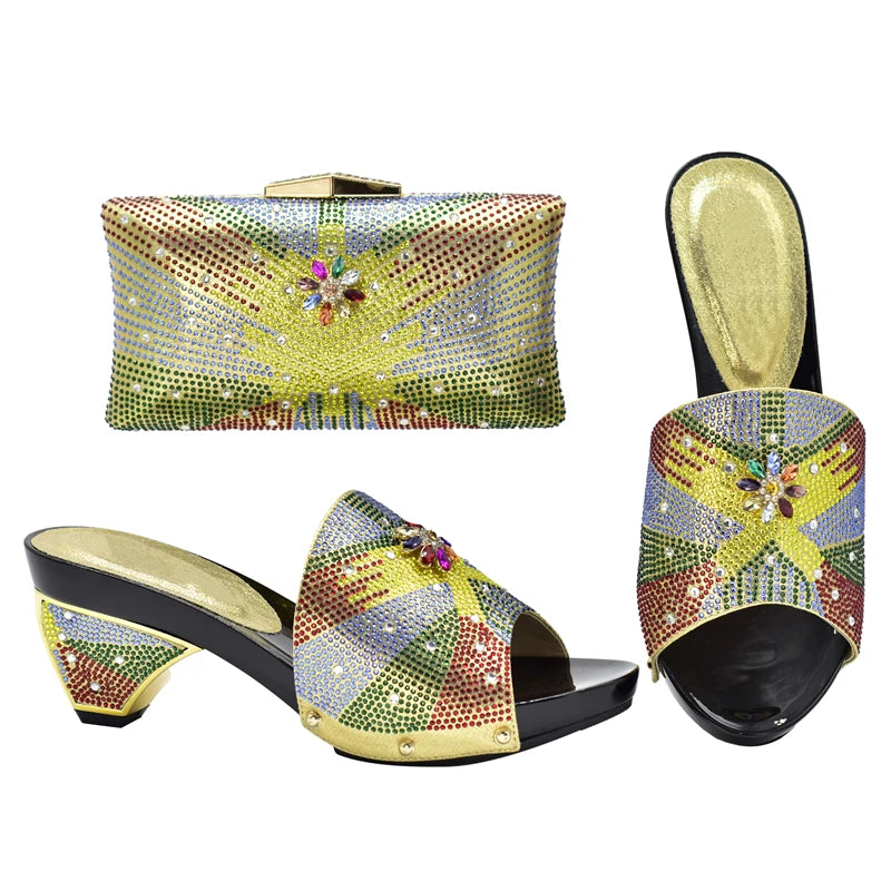 Bellanica – Set aus schwarz-afrikanischen Schuhen und Taschen