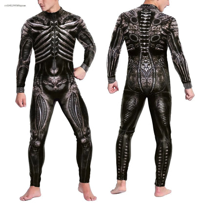 Bellanica - Cyberpunk Skeleton 3D Catsuit Costume