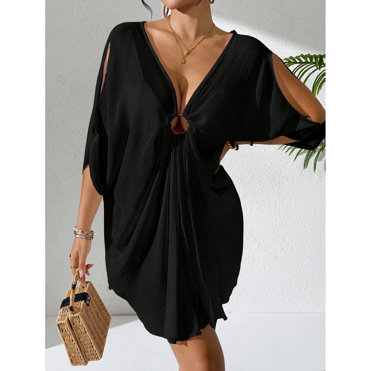 Lightweight Sheer Beach Cover-Up Dress