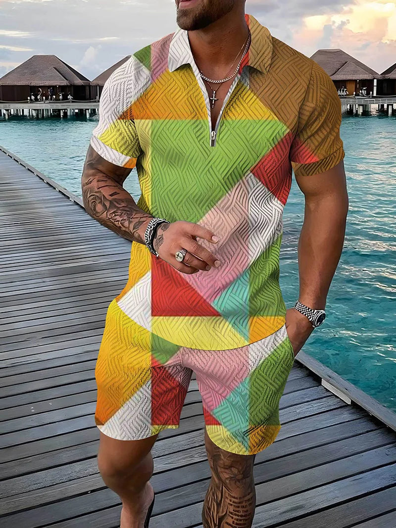 Bellanica - 3D Geometric Print Men's Set