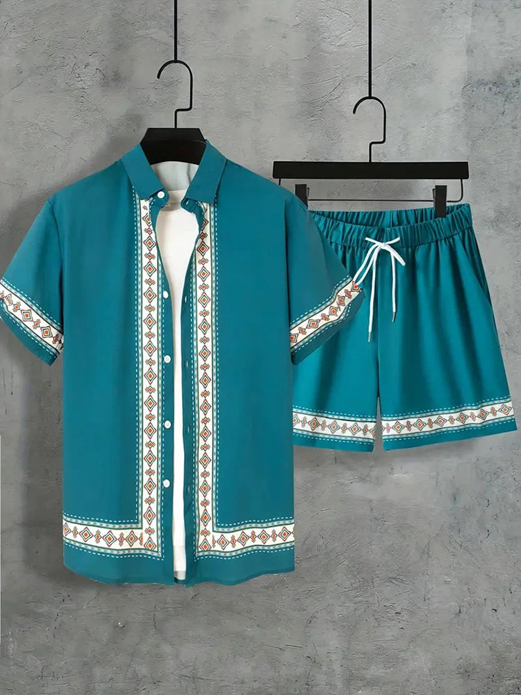Bellanica - Coconut Tree Gradient Summer Outfit Set