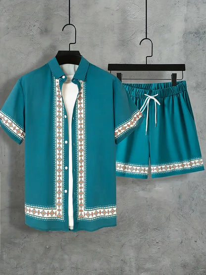 Bellanica - Coconut Tree Gradient Summer Outfit Set