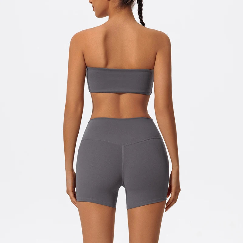 Bellanica - Women’s strapless workout bra set