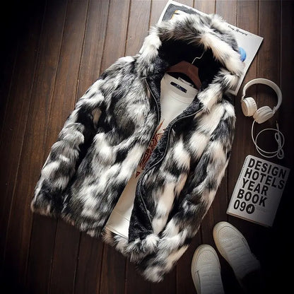 Bellanica - Men’s Hip-Hop Faux-Fur Coat