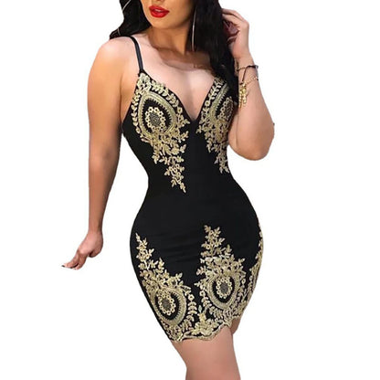 Bellanica - Sexy Halter Sleeveless Mini Dress
