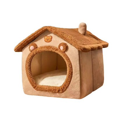 Bellanica - Four-Season Enclosed Pet Bed, Brown